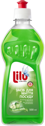 Засіб для миття посуду LILU® "Зелене яблуко", пл. 500 мл.